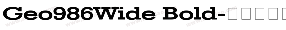 Geo986Wide Bold字体转换